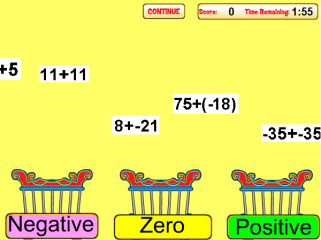 Adding Integers Drag and Drop Game